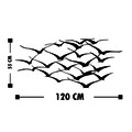 Decoratiune de perete, Herd Of Birds, Tanelorn, 120x55 cm, metal