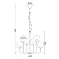 Candelabru Aca Lighting, DELOS, 65x120 cm, 6xE14, 40W, transparent