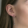 Fülbevaló, Emily Westwood, Silver Chain Bubbled, inox, argintiu