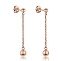 Set cercei si lantisor, Emily Westwood, Rose Gold Bubbled, inox, auriu