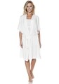 Pizsama szett rövidnadrággal és pongyolával, Luisa Moretti, LMS-1111, 100% bambusz, krém, 46/48 méret - XL