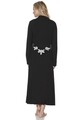 Női pongyola, Luisa Moretti, LMS-2016, 100% bambusz, fekete, 34/36 méret