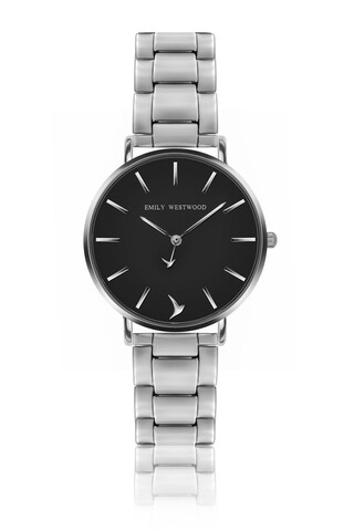 Ceas pentru dama, Emily Westwood, Silver Mini, inox, argintiu/negru