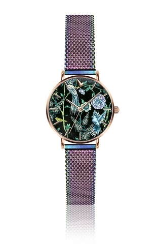 Ceas pentru dama, Emily Westwood, Garden Rainbow, inox, multicolor