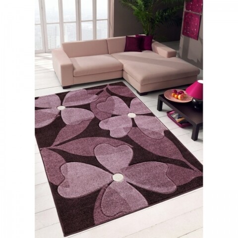 Covor Intarsio Flower Lilla 120X170 cm, mov