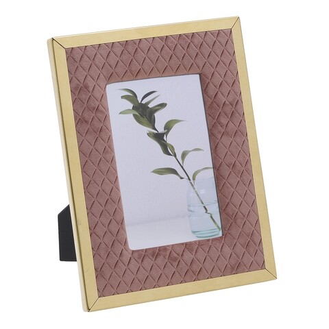 Rama foto Diamonds, InArt, 13x18 cm, fier/poliester, roz/auriu