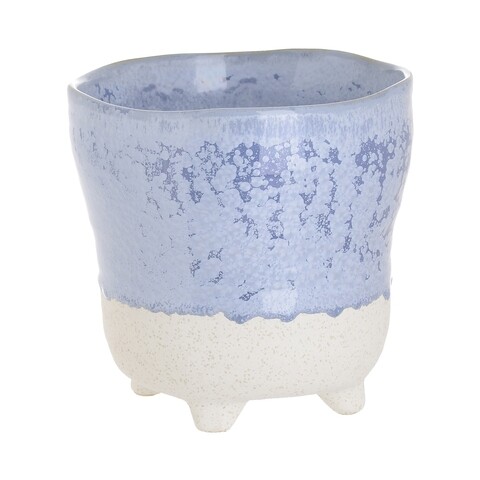 Ghiveci Zapel, InArt, 14x14 cm, ceramica, albastru deschis