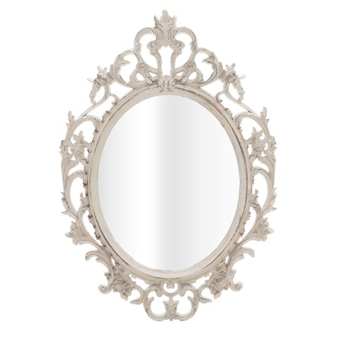 Oglinda decorativa Antique Cream, InArt, 37x53 cm, plastic/sticla, crem