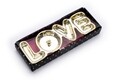 Platou decorativ, Love, Tri-Coastal Design, 15 x 5.5 cm, ceramica