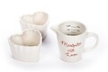 Set de copt 3 piese, Measure with Love Red, Tri-Coastal Design, ceramica