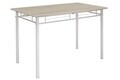 Étkező / konyhai szett Roza Pakoworld, asztal 4 székkel, 120x70x75 cm, laminált MDF / acél, natúr / fényes fehér