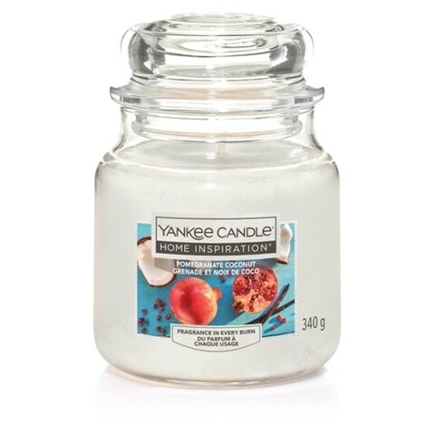 Lumanare parfumata in suport de sticla, Yankee Candle, 60 ore, 340 g, plaja exotica/cocktail de fructe