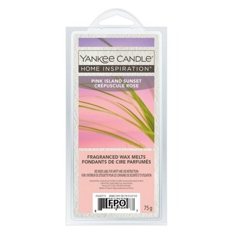 Set 6 bucati ceara parfumata Pink Island Sunset, Yankee Candle, arome fructate/vanilie