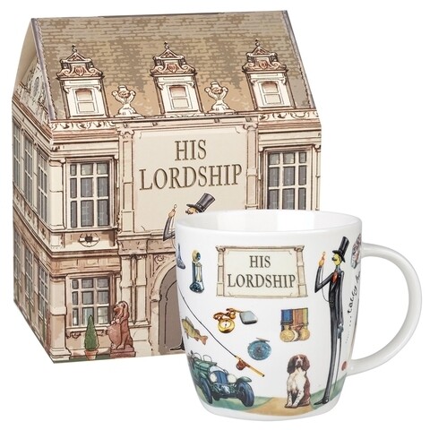 Cana in cutie cadou, His Lordship, Churchill, portelan Fine China, 400 ml