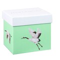 Cana in cutie cadou, Cranes Emerald, Churchill, portelan Fine Bone China, 390 ml