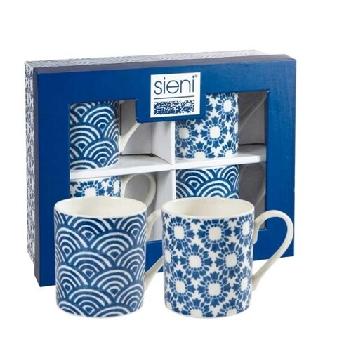 Set 4 cani in cutie cadou, Couture Kochi, Churchill, portelan Fine China, 250 ml