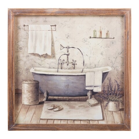 Tablou decorativ, Le Bain, Creaciones Meng, 32x32 cm, canvas/lemn de brad