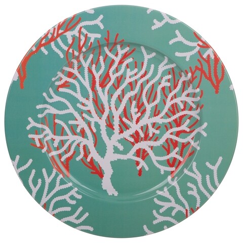 Platou decorativ, Coral Reef, Creaciones Meng, 33 cm, metal, multicolor