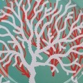 Platou decorativ, Coral Reef, Creaciones Meng, 33 cm, metal, multicolor