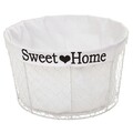 Cos pentru depozitare, Sweet Home, Creaciones Meng, 35x20 cm, metal/poliester, alb