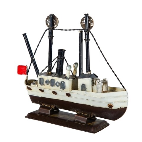 Decoratiune, Old Boat, Creaciones Meng, 18x15 cm, metal