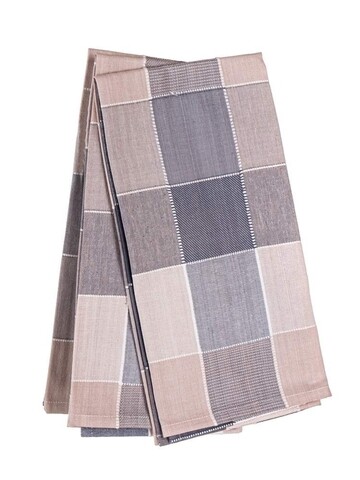 3 db konyharuha készlet, Dobby, bankett, pamut, 50x70 cm, szürke/fekete