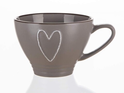 Cana, Heart, Banquet, ceramica, 380 ml, maro