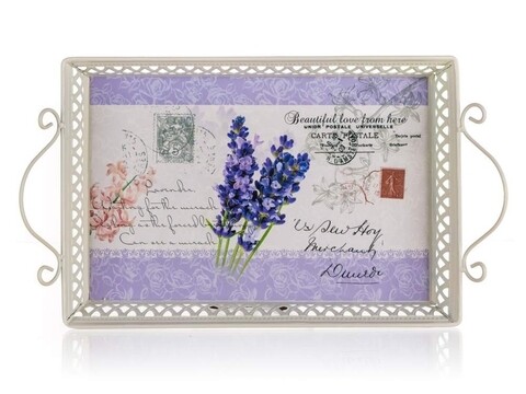 Tava pentru servire, Lavender, Home Decor, 41x23 cm, metal