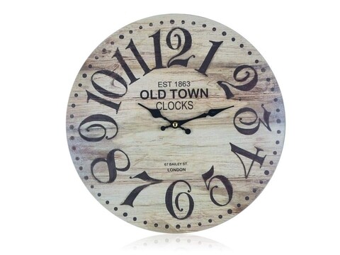 Ceas de perete, Old Town, Home Decor, 34 cm, MDF, multicolor