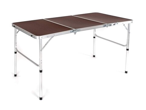 Masa pliabila pentru picnic, Mobby, Happy Green, 135x65x70 cm, aluminiu/MDF