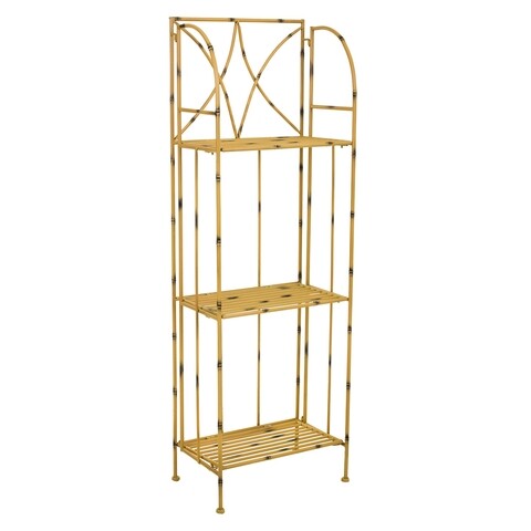 Etajera de colt, Aleeza, Creaciones Meng, 40x25x120 cm, fier forjat