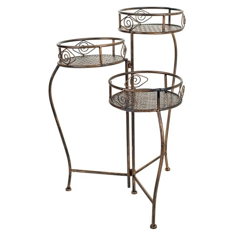 Suport pentru ghivece, Cleo, Creaciones Meng, 30x23x66 cm, fier forjat