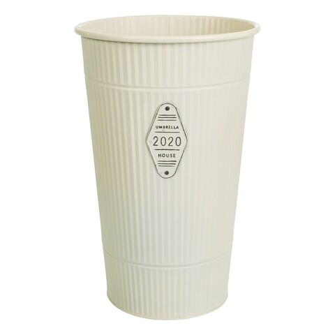 Ghiveci, Barry, Creaciones Meng, 25.5x40 cm, metal galvanizat, crem