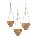 Set 3 cosuri suspendabile, 30x19 cm, trestie, natural
