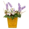 Floare artificiala in ghiveci, Olivia, Creaciones Meng, 9.5x9.5x24 cm