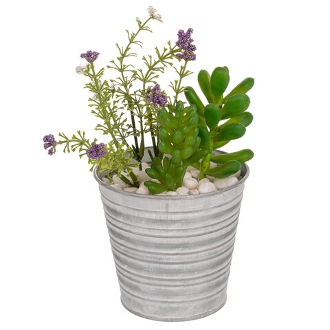 Planta artificiala in ghiveci, Vintage, Creaciones Meng, 11x18 cm