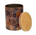Recipient cu capac, Classic Copper, Creaciones Meng, 11x14 cm, metal/bambus