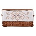 Set 2 cutii pentru accesorii de cusut, Welcome, Creaciones Meng, 33x20 cm, bambus/ratan