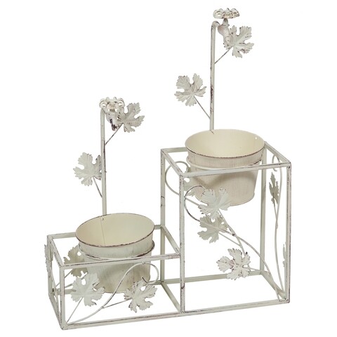 Ghiveci, Vintage Double, 45.5x28x61.5 cm, fier