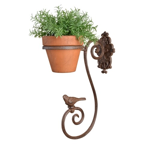Suport pentru ghiveci, Esschert, Bird, 25.9 x 13.9 x 39.7 cm, fier forjat