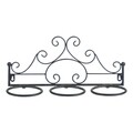 Suport pentru ghiveci, Esschert, Flower Triple, 15.1 x 43.1 x 18.7 cm, fier, negru