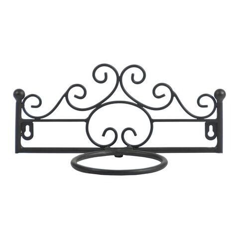 Suport pentru ghiveci, Esschert, Flower Single, 28.3 x 15.1 x 12.8 cm, fier, negru