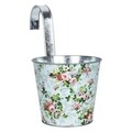 Ghiveci cu agatatoare, Esschert, Rose, 27 x 15.9 x 26 cm, otel galvanizat, multicolor