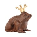 Decoratiune pentru gradina, Esschert, Frog with crown, 11.9 x 13.5 x 12.9 cm, fier forjat