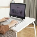 Masuta laterala pentru mic dejun / laptop, InnovaGoods, pliabila, reglabila,  53x39x70 cm