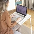 Masuta laterala pentru mic dejun / laptop, InnovaGoods, pliabila, reglabila,  53x39x70 cm