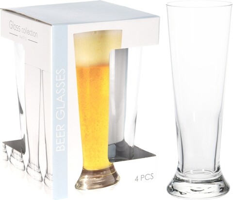 Set 4 pahare de bere Principe, 370 ml, sticla