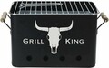 Grill King téglalap alakú grill, 32x20x20 cm, horgany, fekete