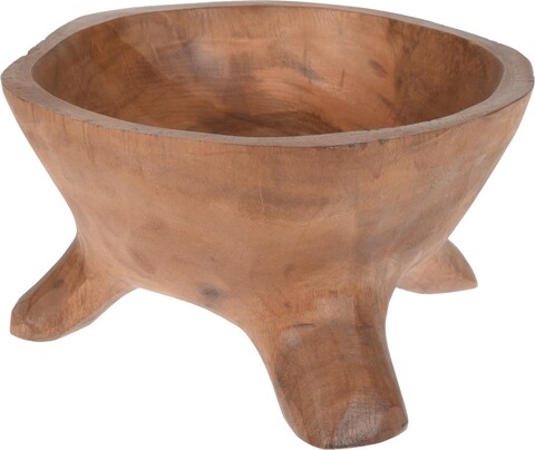 Teak fa tál, 20x10 cm, természetes