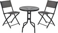 Set mobilier de gradina Simpla, 3 piese, negru